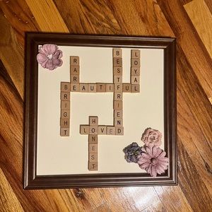 Friendship Wall Art with Floral Accents - Hand crafted
